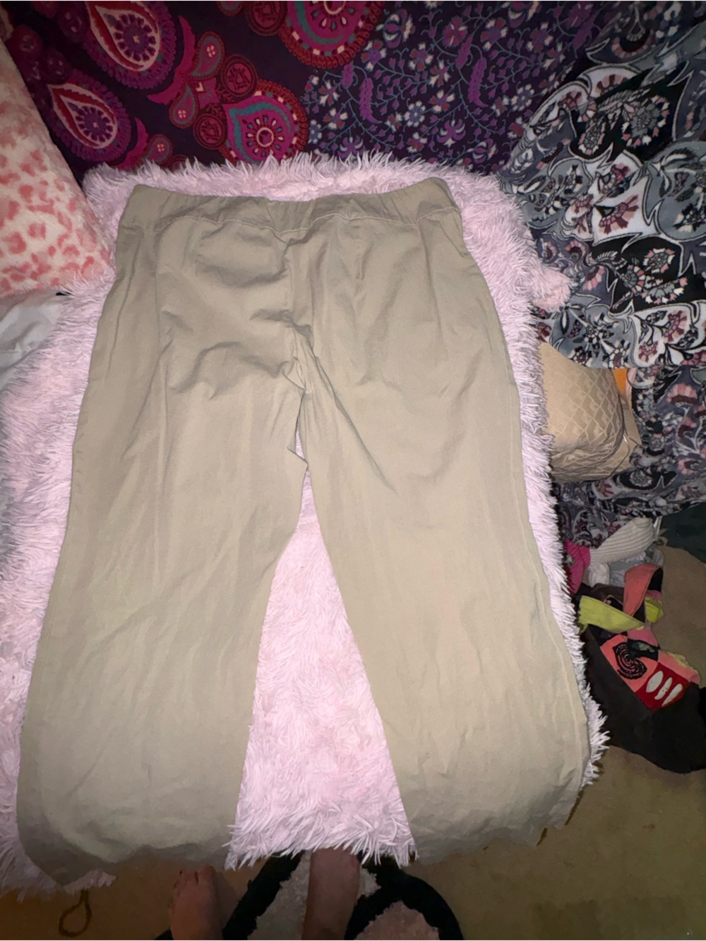 crown & ivy Tan Straight Leg Pants